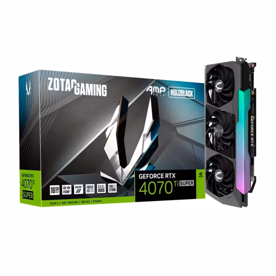 کارت گرافیک  زوتک مدل  GeForce RTX 4070 Ti SUPER AMP HOLO حافظه 16 گیگابایت