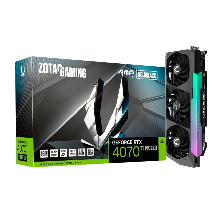 کارت گرافیک  زوتک مدل  GeForce RTX 4070 Ti SUPER AMP HOLO حافظه 16 گیگابایت