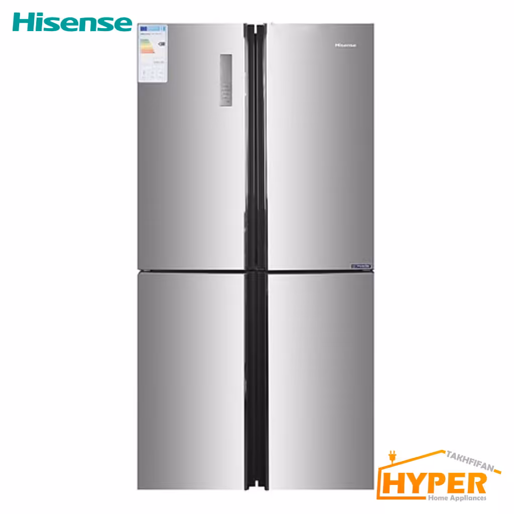 یخچال فریزر ساید بای ساید هایسنس RQ81SC4SA نقره ای