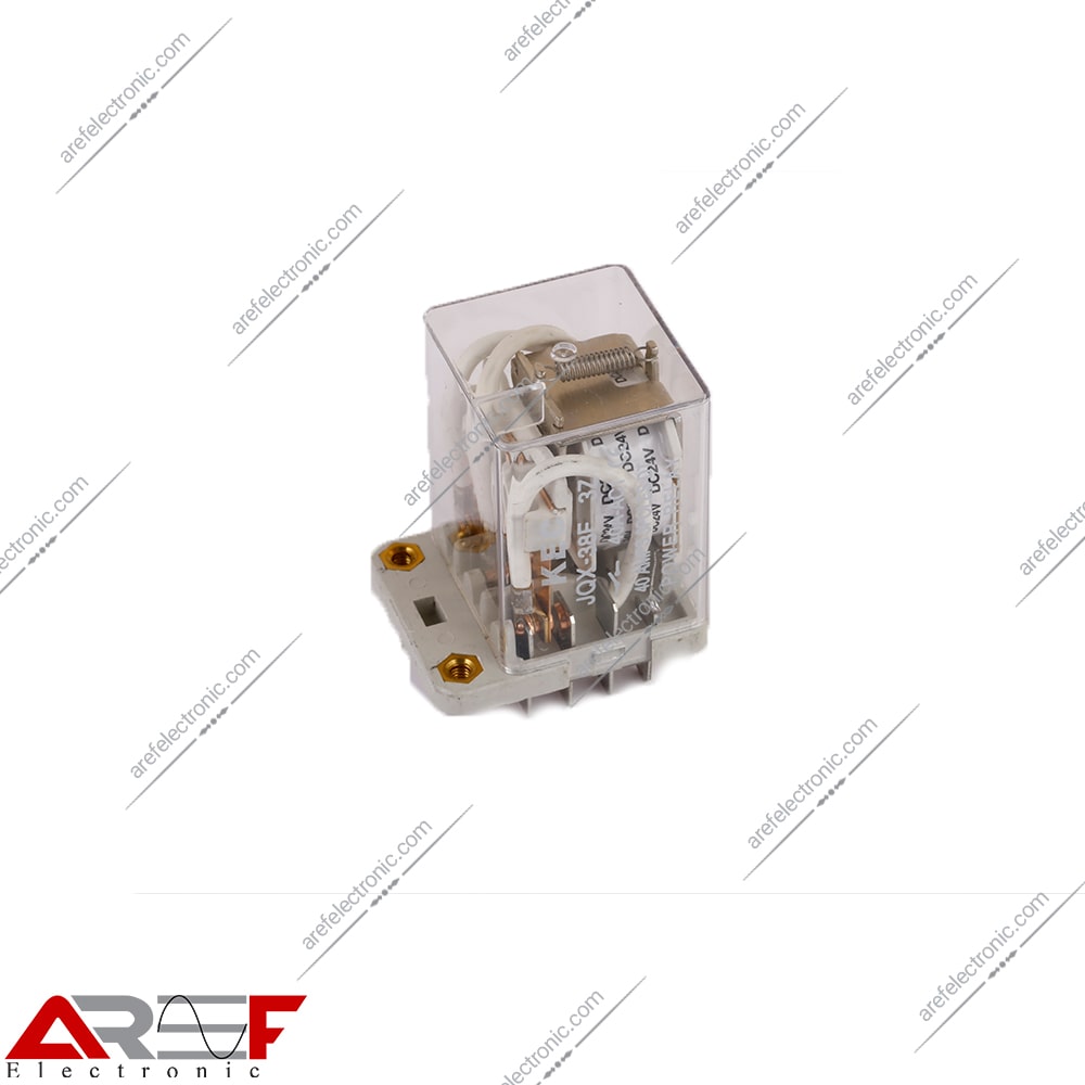رله پاوری JQX-38F-3Z دارای 24 ولت 3 کنتاکت 40 آمپر - فروشگاه عارف الکترونیک