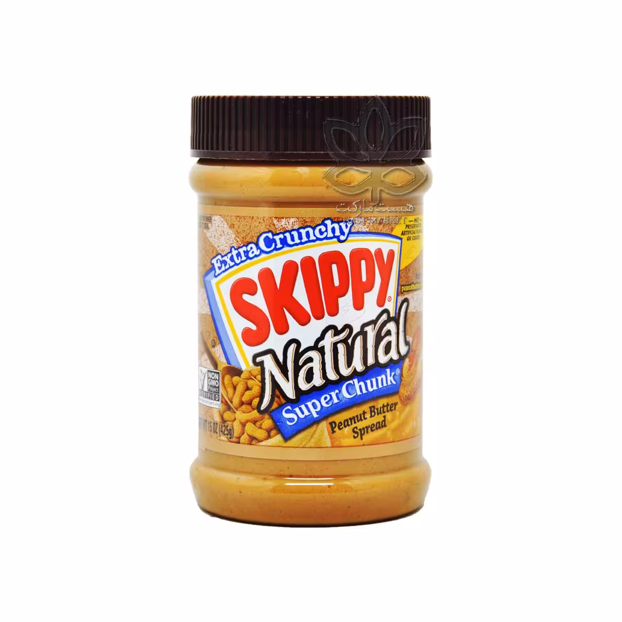کره بادام زمینی سوپر چانک 425 گرم نچرال اسکیپی - skippy