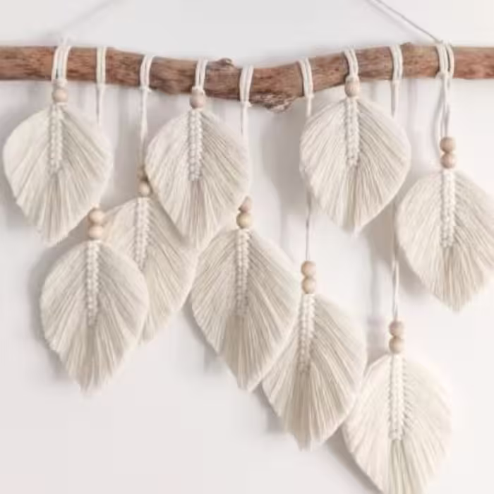 دیوارکوب برگ مکرومه کد01