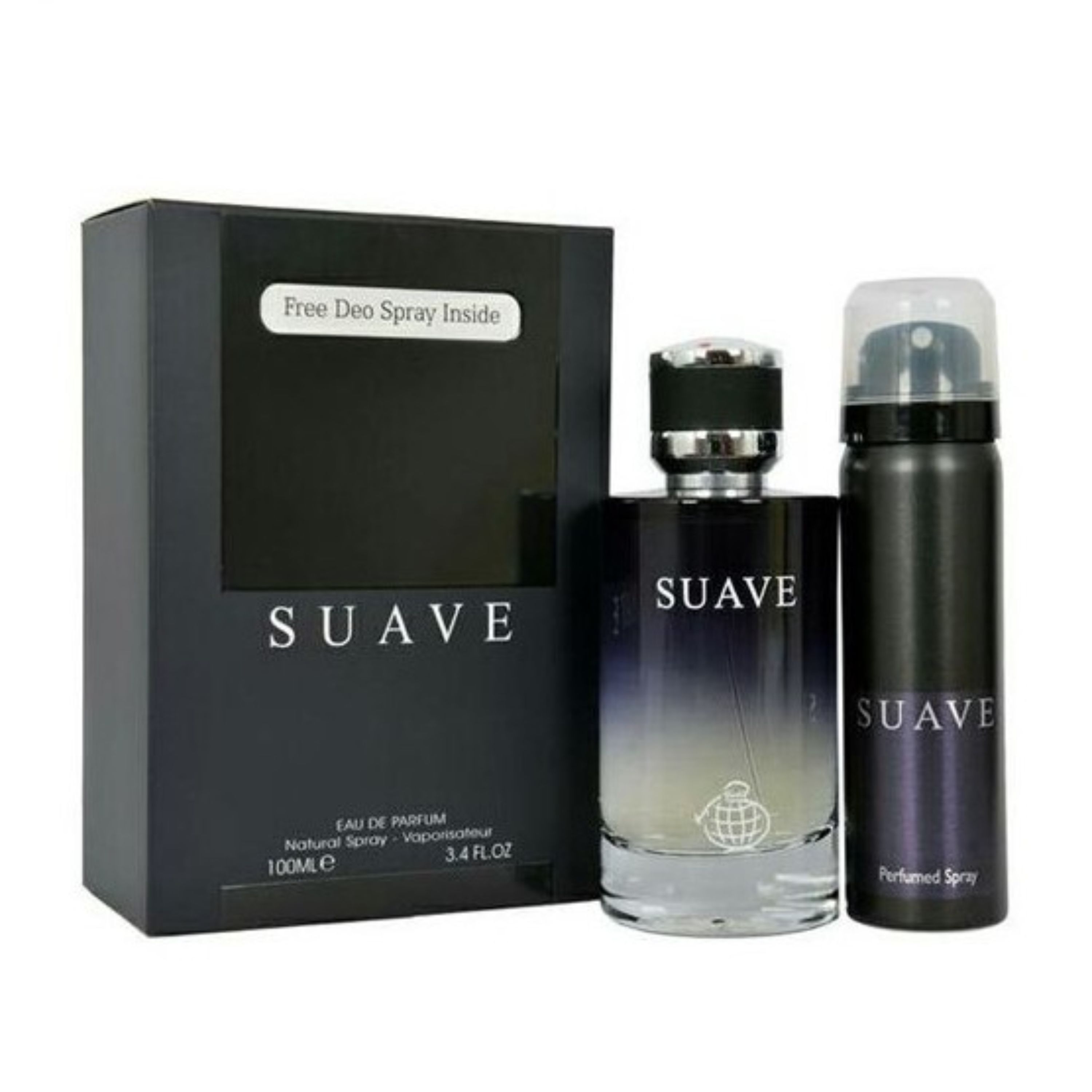 ادو پرفیوم مردانه فراگرنس ورد مدل Suave حجم 100 میلی لیتر به همراه اسپری فراگرنس