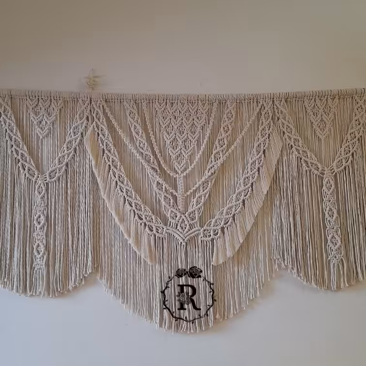 دیوارکوب مکرومه  جذاب پرده ای 