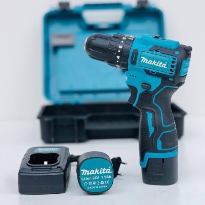 دریل شارژی چکشی 24 ولت ماکیتا همراه با 2 باتری