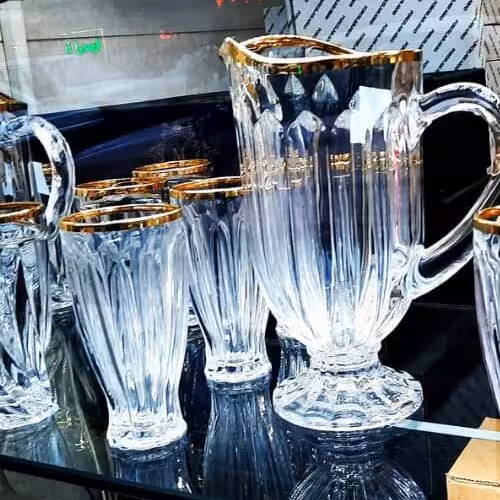 پارچ لیوان طلا کوب