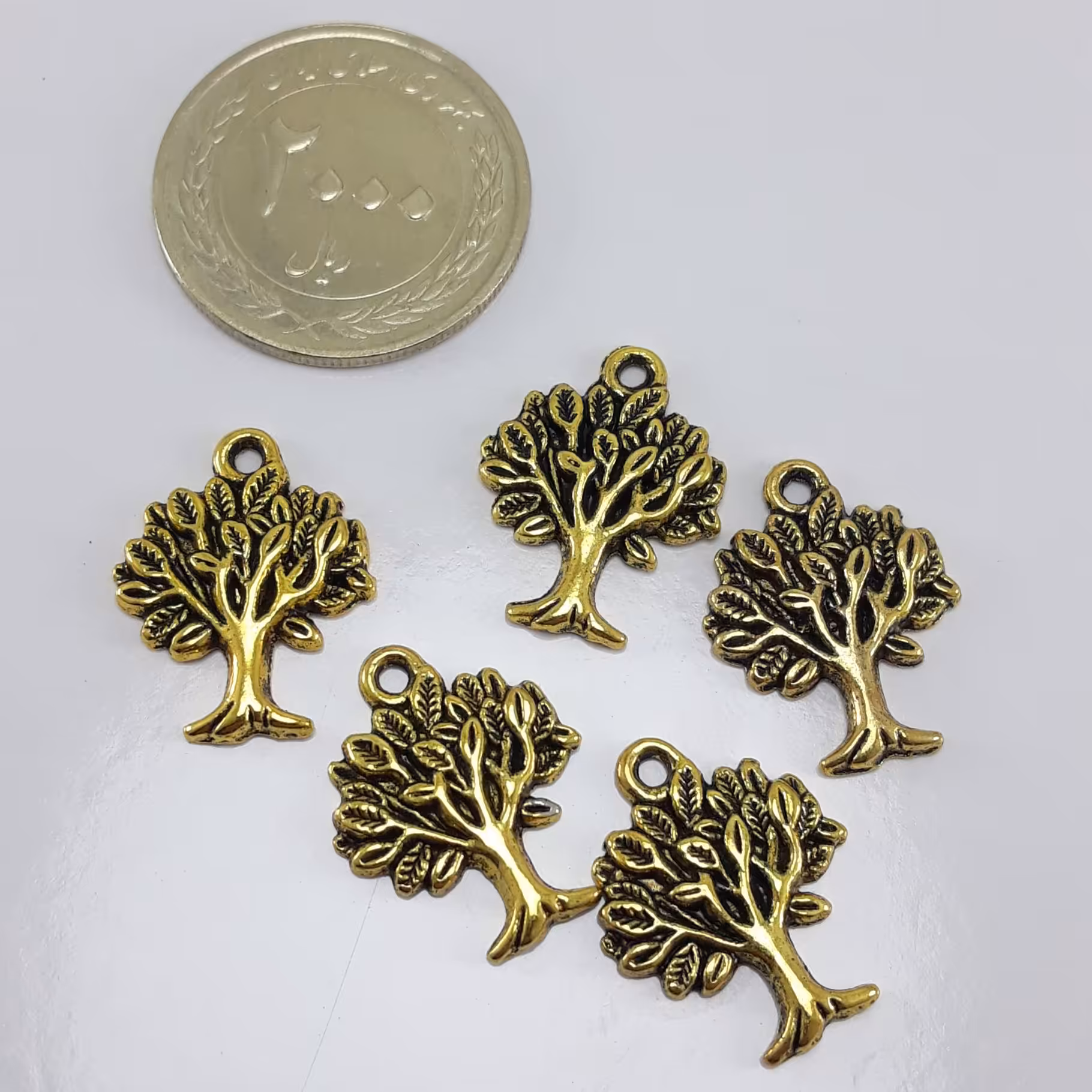 پنح عددآویز درخت طلایی بسیار زیبا 