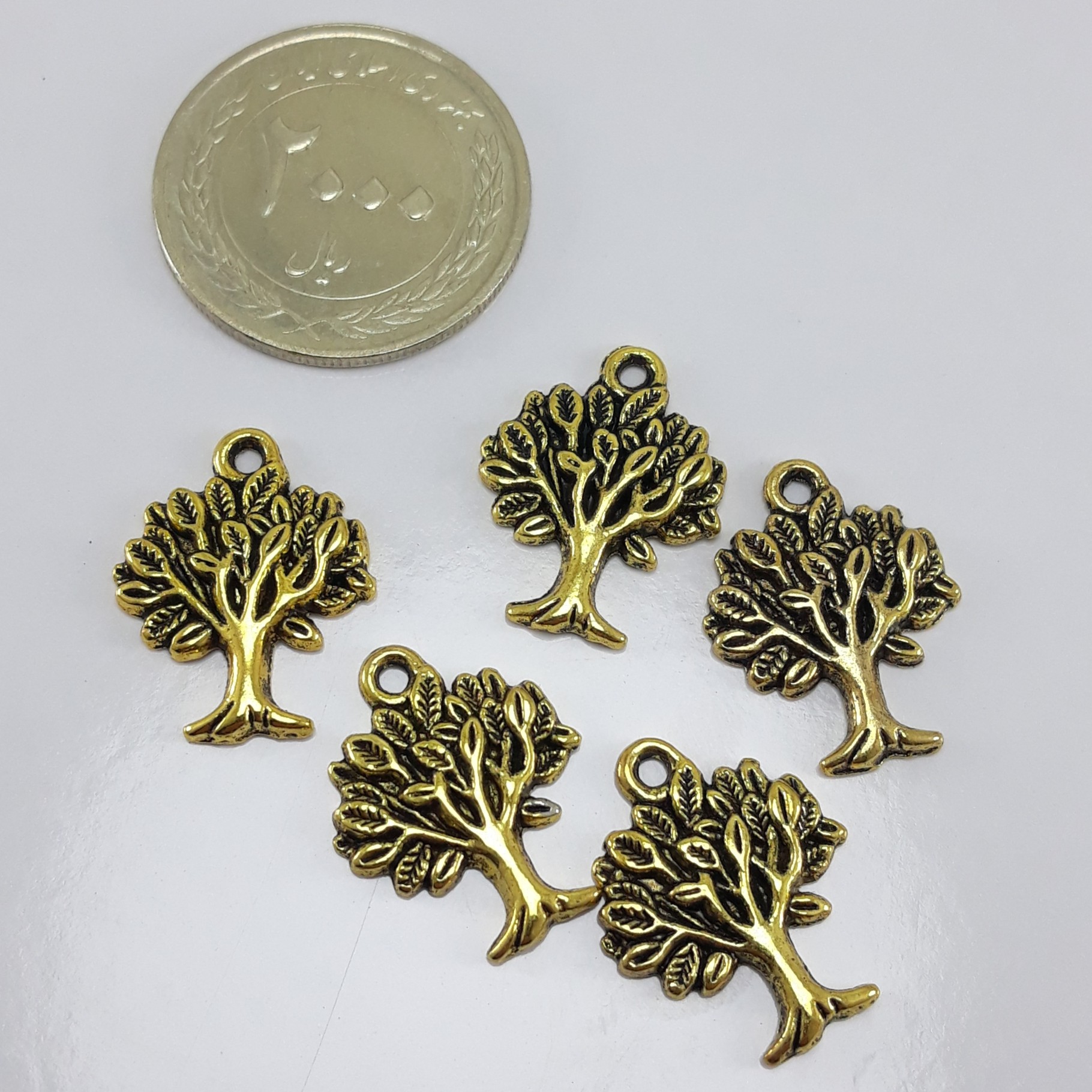 پنح عددآویز درخت طلایی بسیار زیبا 