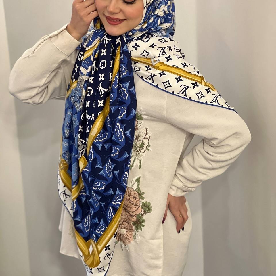 روسری ابریشم ژاکارد کد 22488(1)