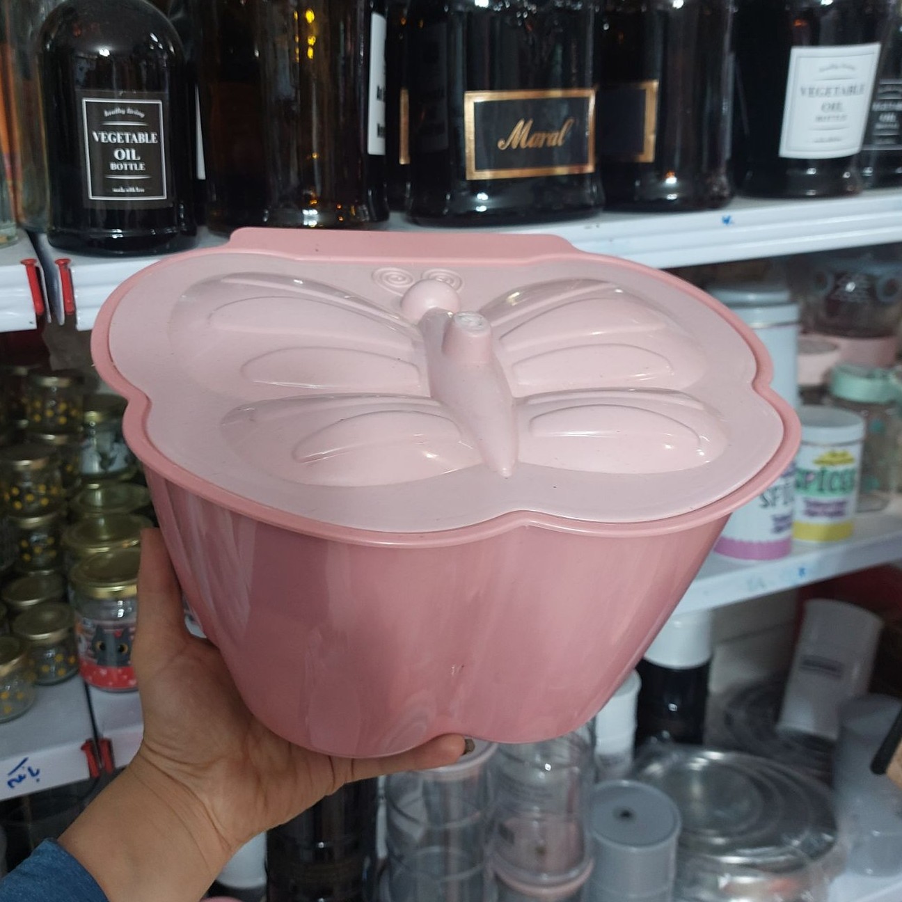 سطل زباله کابینتی مدل پروانه تک رنگ و جنس حراجی مطابق تصویر در پلاسکو دهقان 