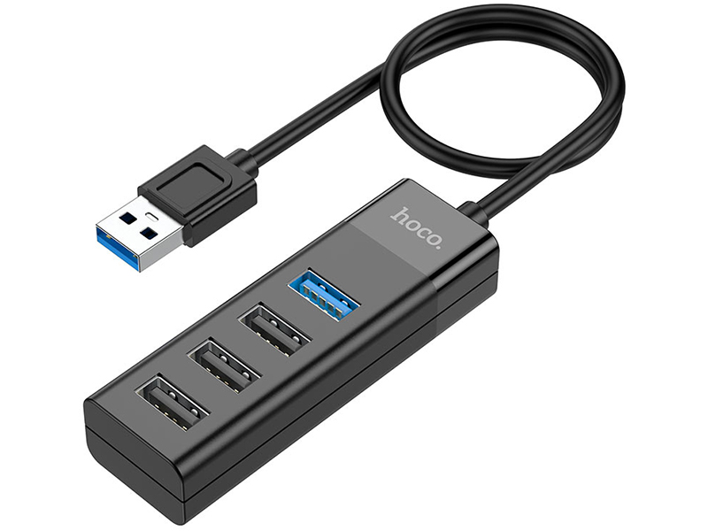 هاب یو اس بی 4 پورت هوکو Hoco USB hub 4-in-1 HB25 USB to USB3.0 USB2.0*3