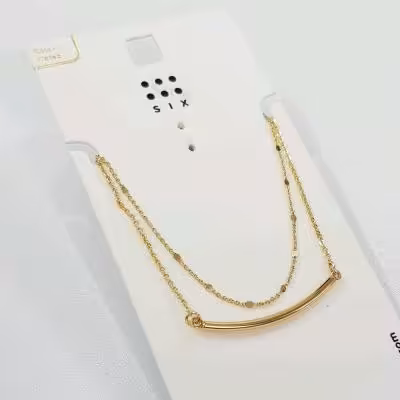 پک دو عددی دستبند طلایی ظریف ، فری سایز قابل تنظیم