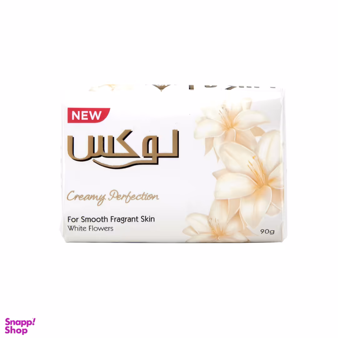 صابون شستشو لوکس مدل گل های سفید وزن 90 گرم بسته 6 عددی