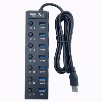هاب 7 پورت USB 3.0 کلید دار کی نت K-HUAMH907