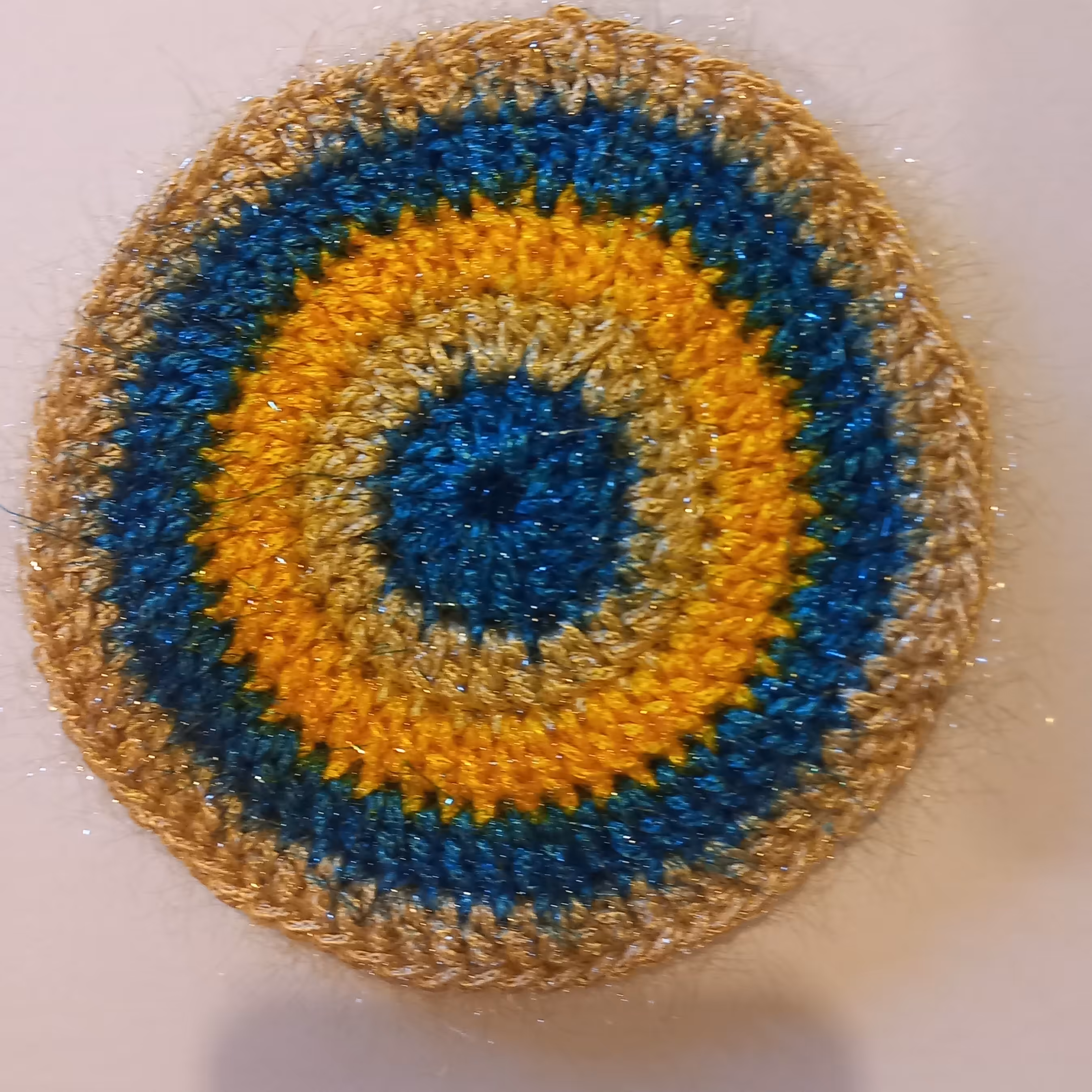 اسکاچ سوزنی دست بافت مدل گرد رنگی رنگی بادوام و با کیفیت 