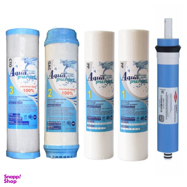 فیلتر دستگاه تصفیه کننده آب مدل PAC-RO5 بسته 4 عددی + فیلتر فیلمتک کد 001