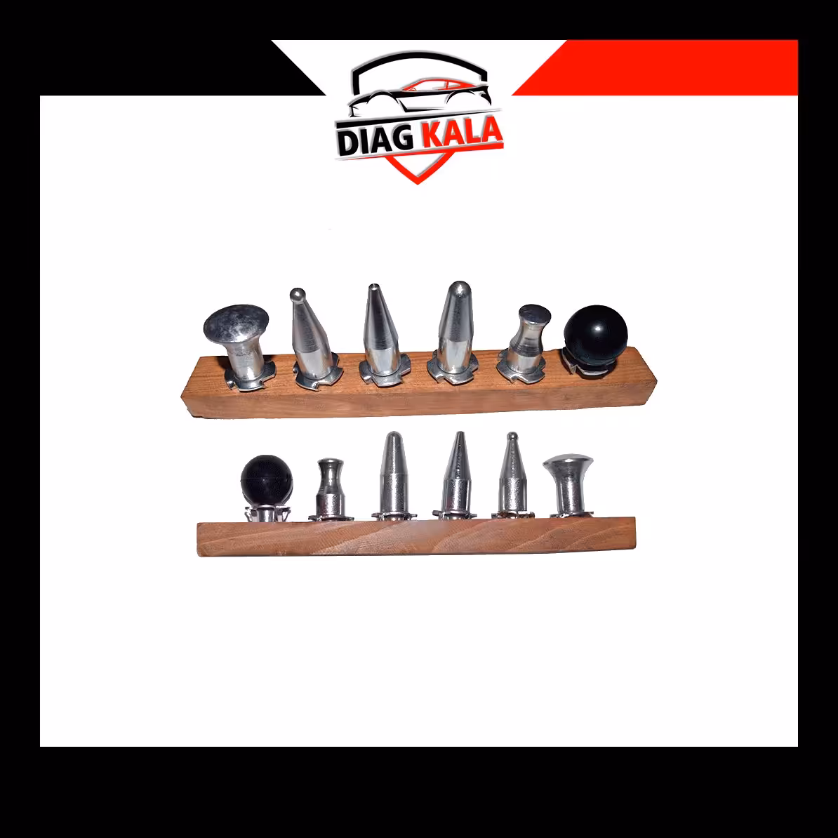 سری میله و چکش 5 عددی با پایه چوبی