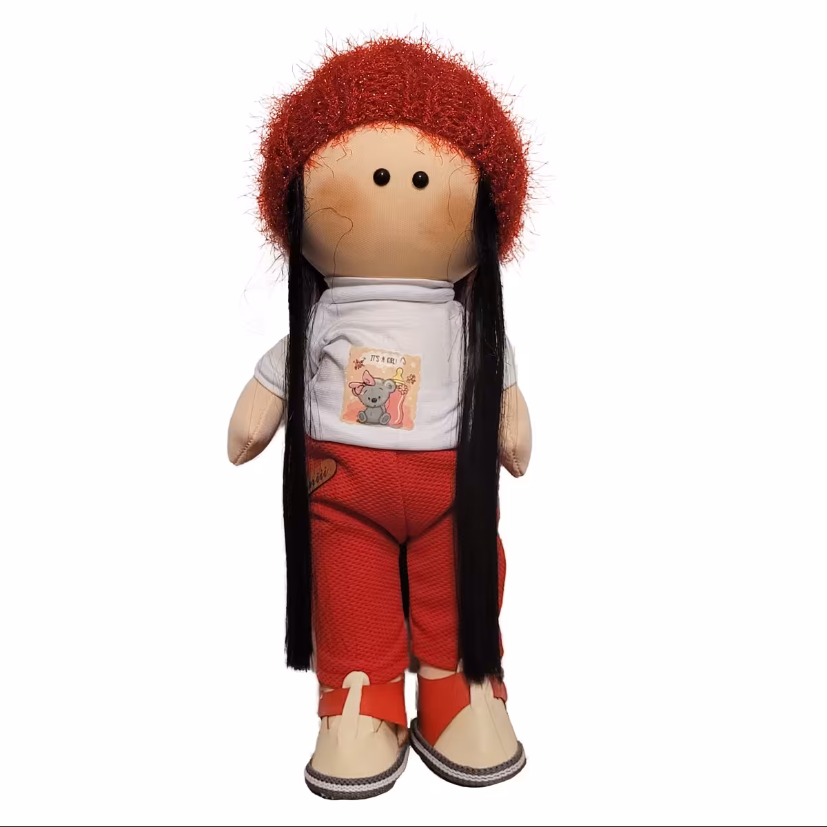 عروسک دختر روسی با کلاه بافتنی