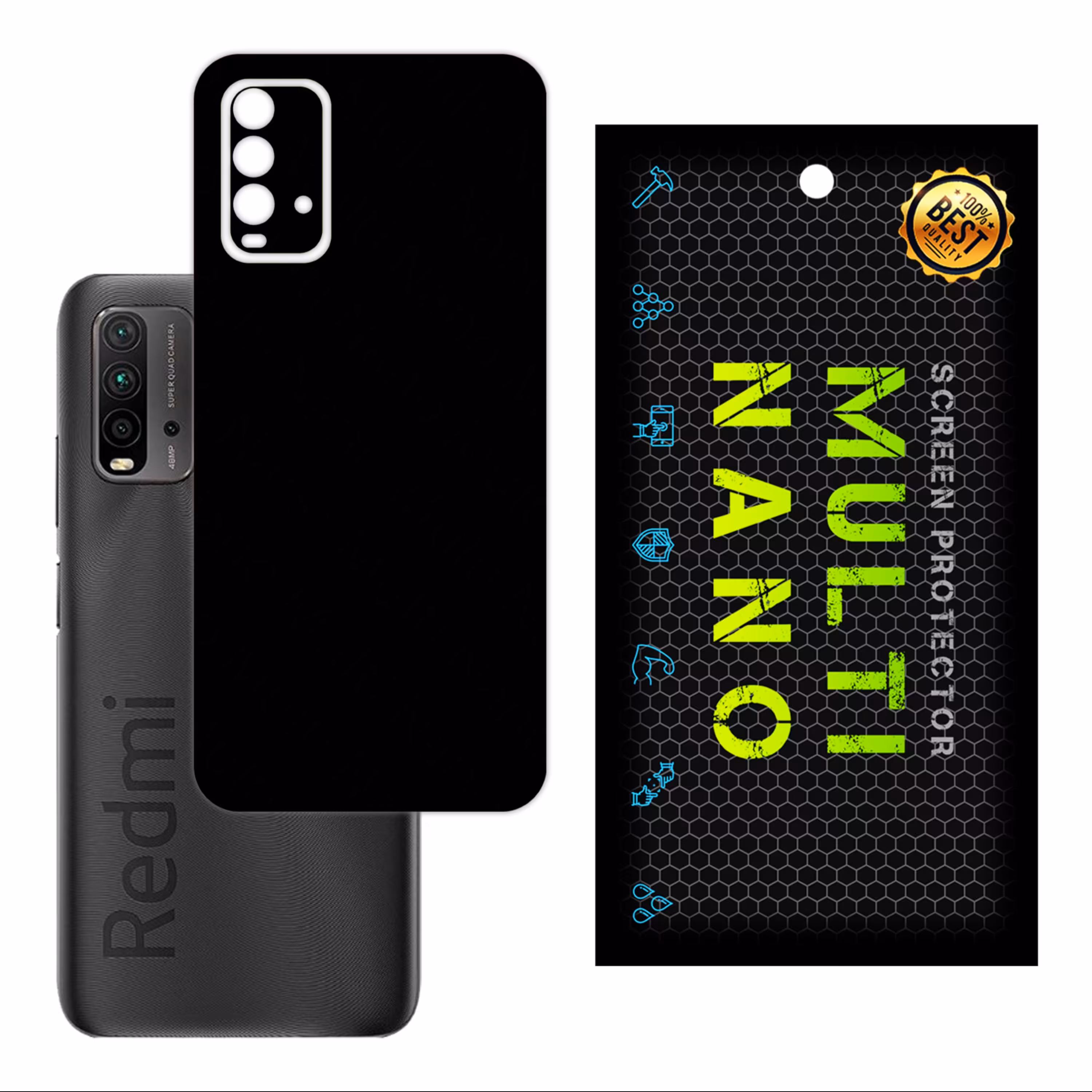 برچسب پوششی MultiNano مدل X-F1M-Black برای پشت  موبایل شیامی Redmi  9T 