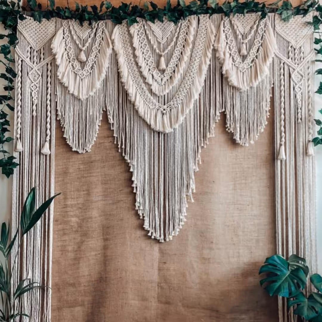 پرده مکرومه کد 60