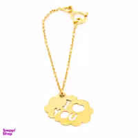 آویز ساعت طلا 18 عیار زنانه غزال طرح لاو کد GGE019