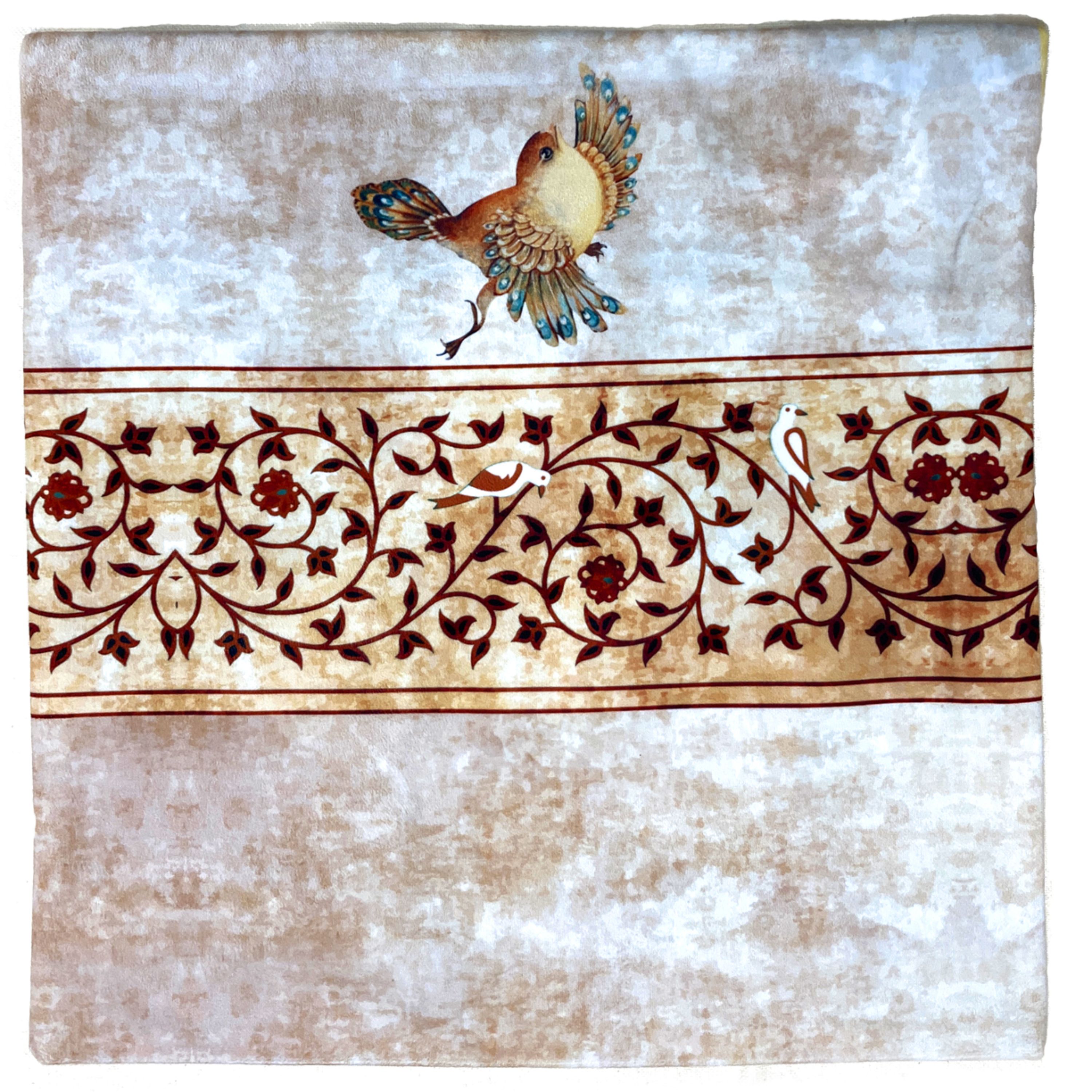 کاور کوسن طرح پرنده کرمی