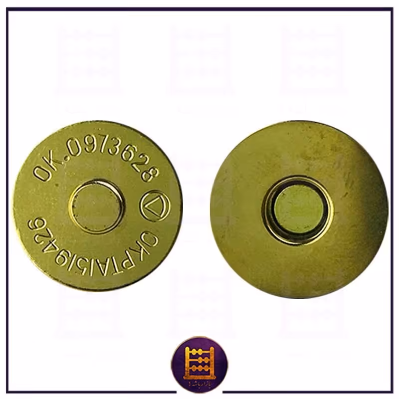 دکمه اهنربایی درشت رنگ طلایی بسته 5 عددی  