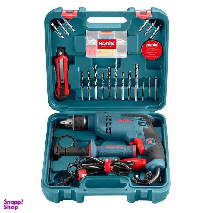 ست ترکیبی دریل برقی رونیکس مدل RS-0008 مجموعه 33 عددی