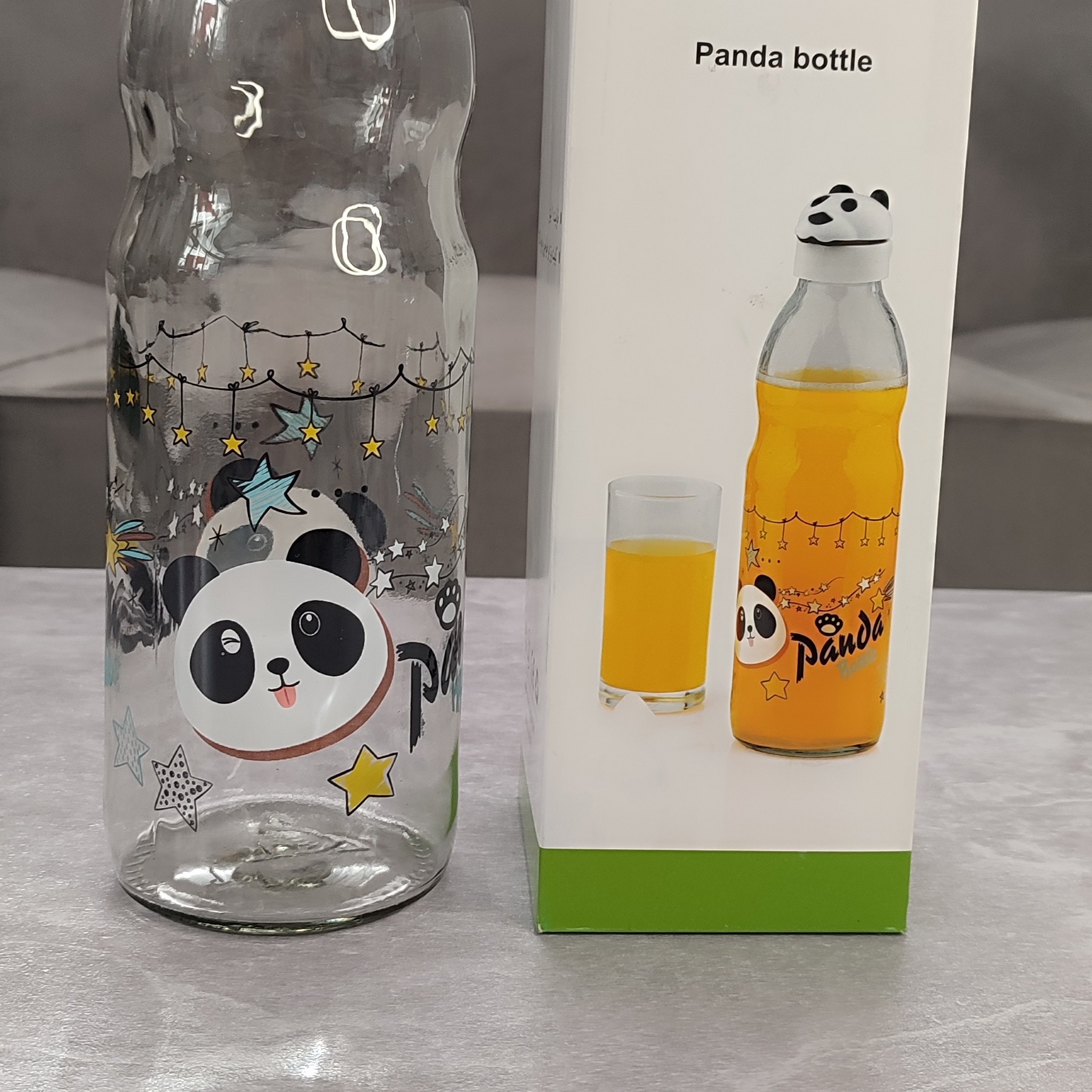 بطری شیشه ای طرح پاندا