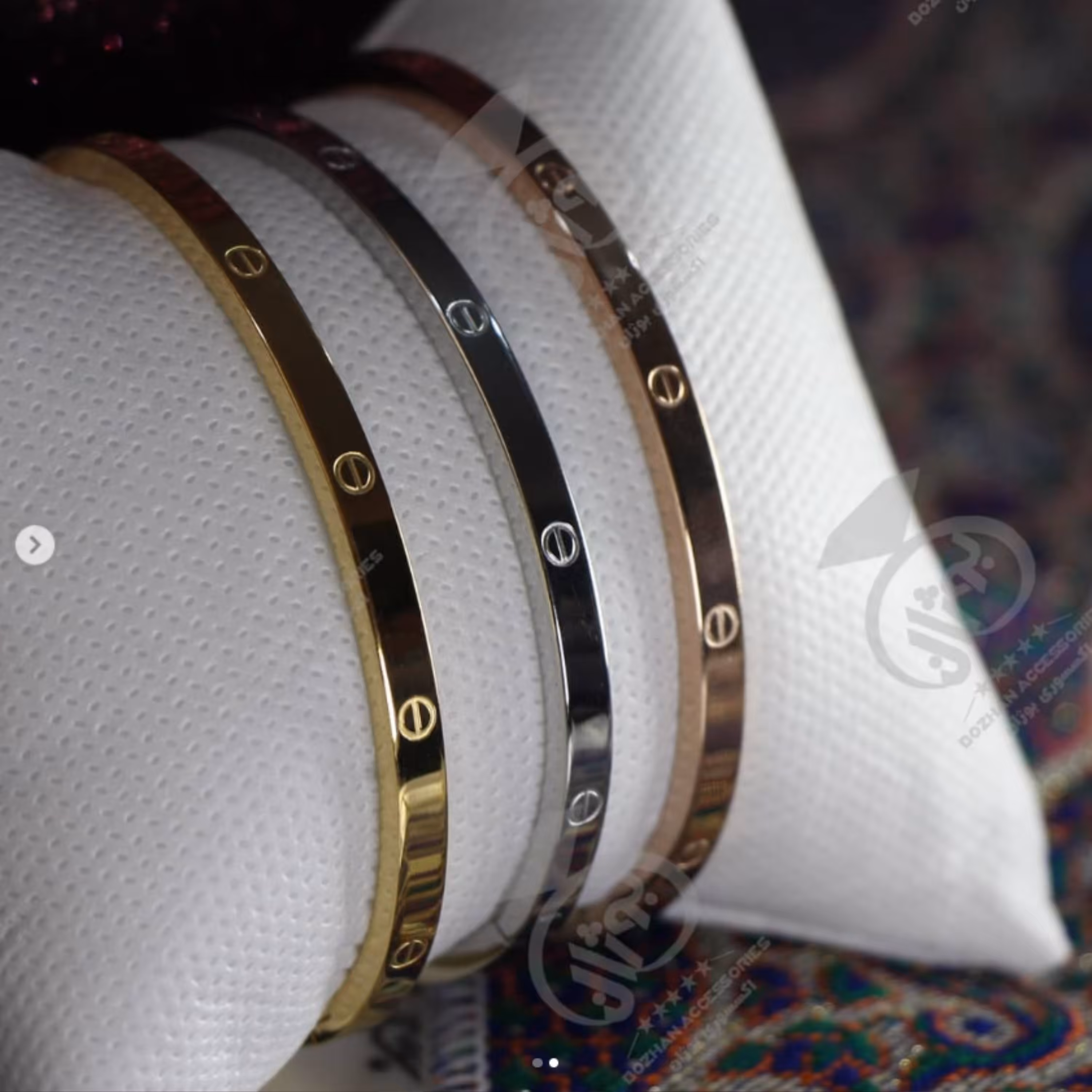 دستبند النگویی استیل مدل اسپورت طرح کارتیر