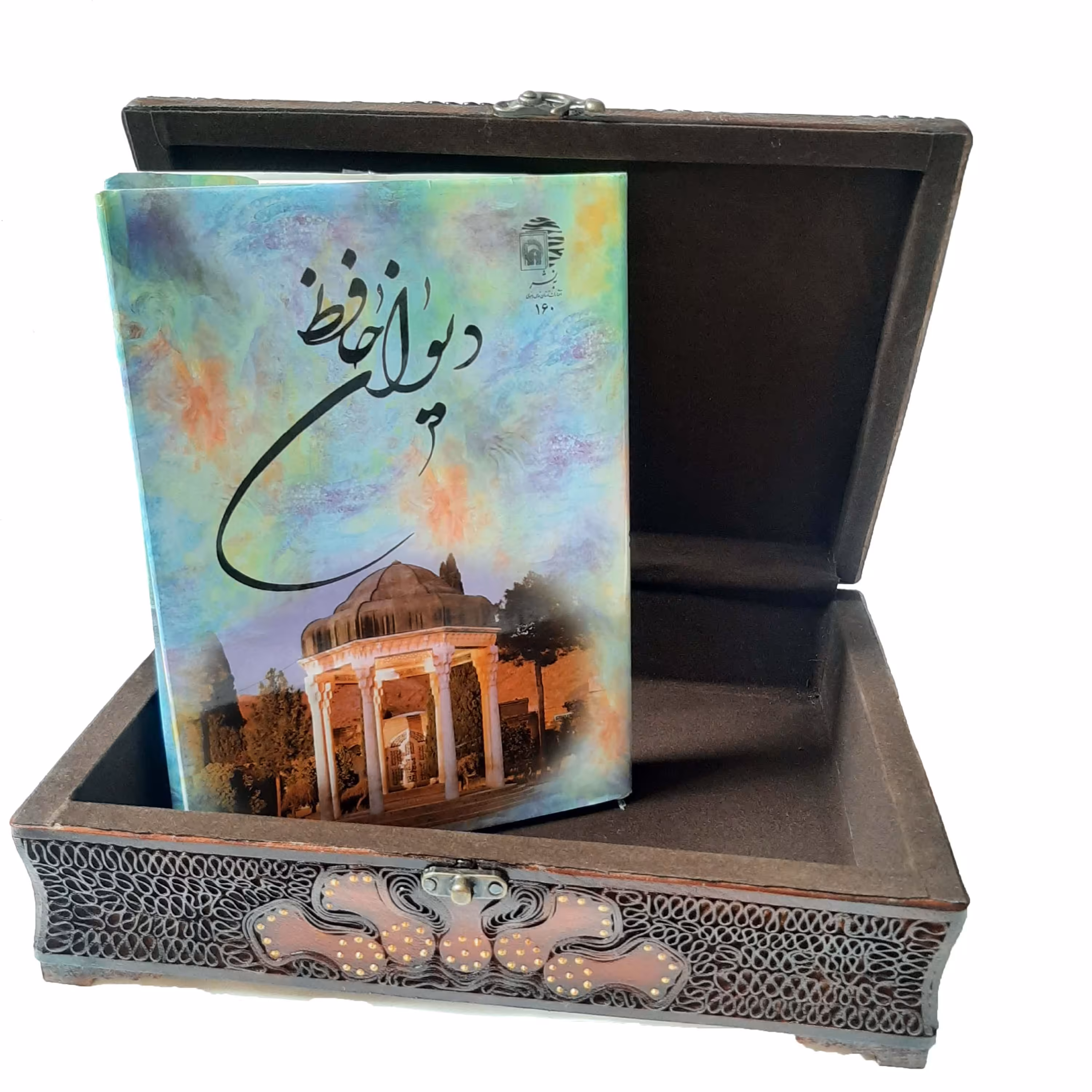 جعبه ی وزیری چوبی معرق چرم (جا قرآنی وزیری)