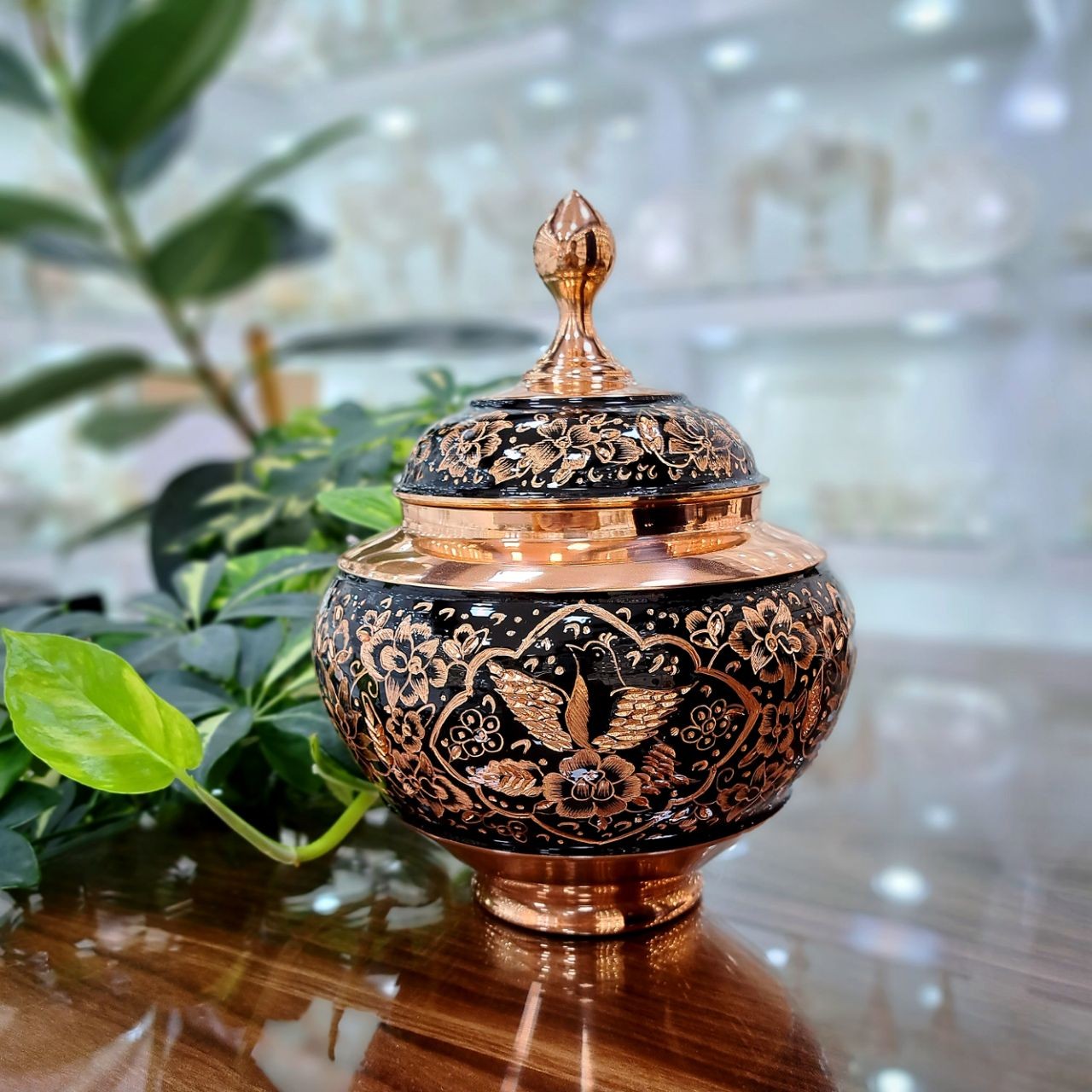 شکلات خوری سیبی مسی الماس تراش سایز بزرگ (خرید مستقیم و بدون واسطه از تولیدی)