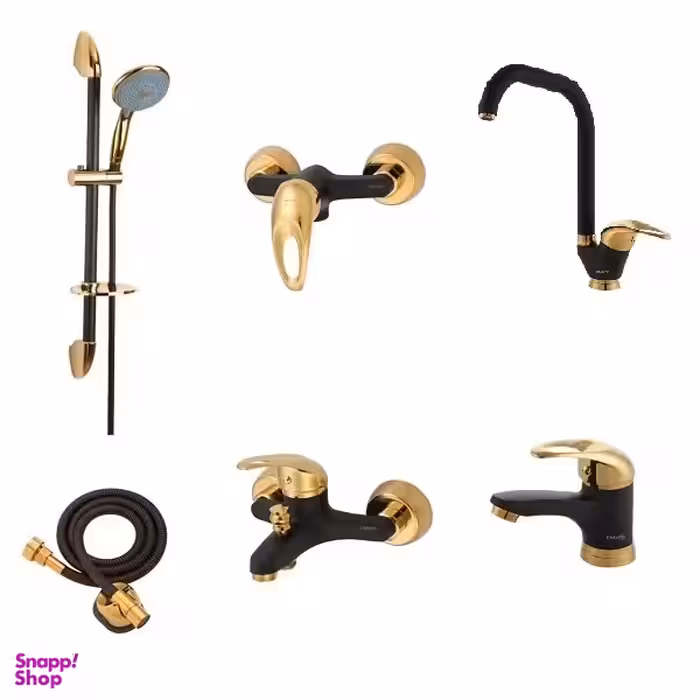 ست شیرآلات فاخته مدل اورانوس کد MT2KH مجموعه 6 عددی