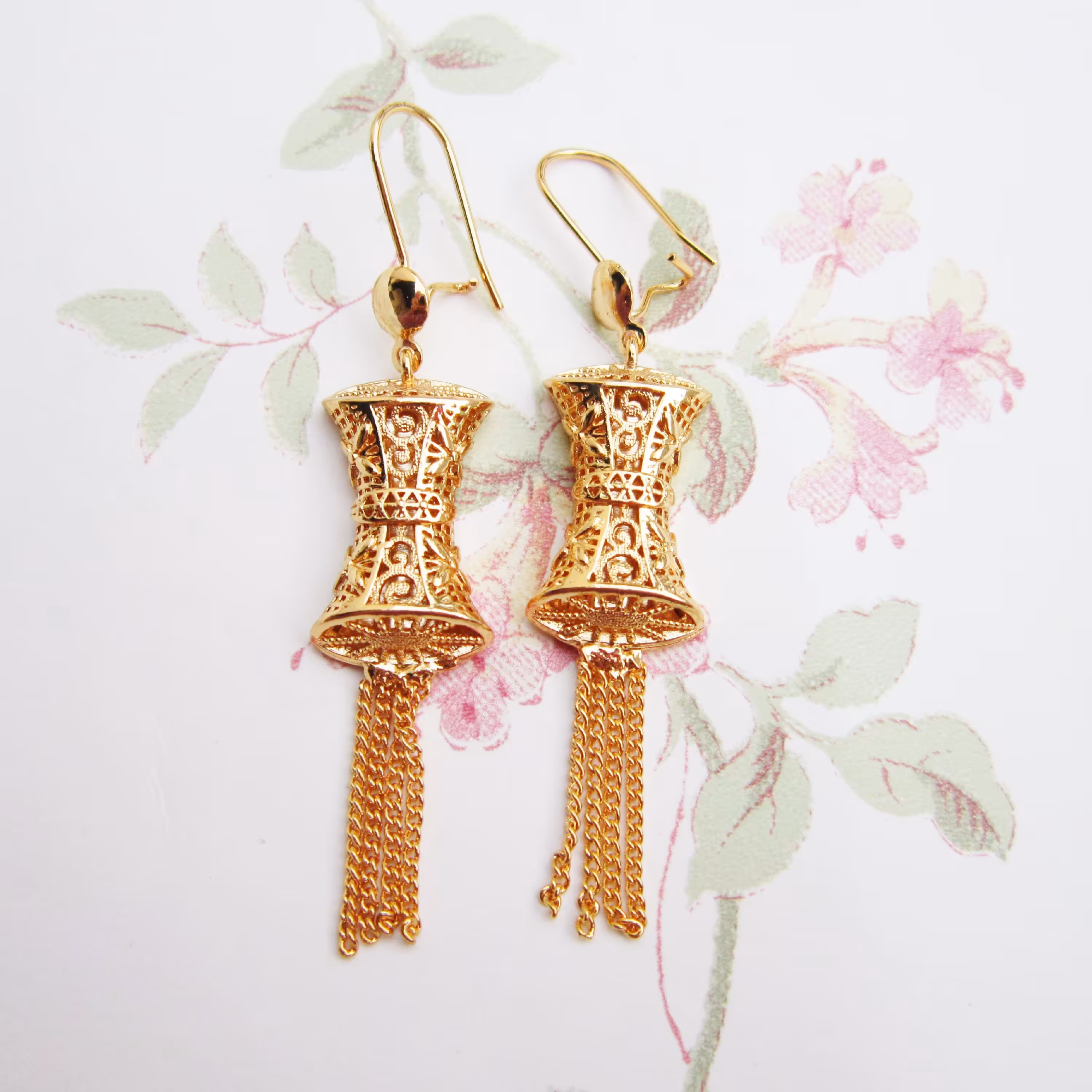 گوشواره رنگ ثابت طرح طلاکد16