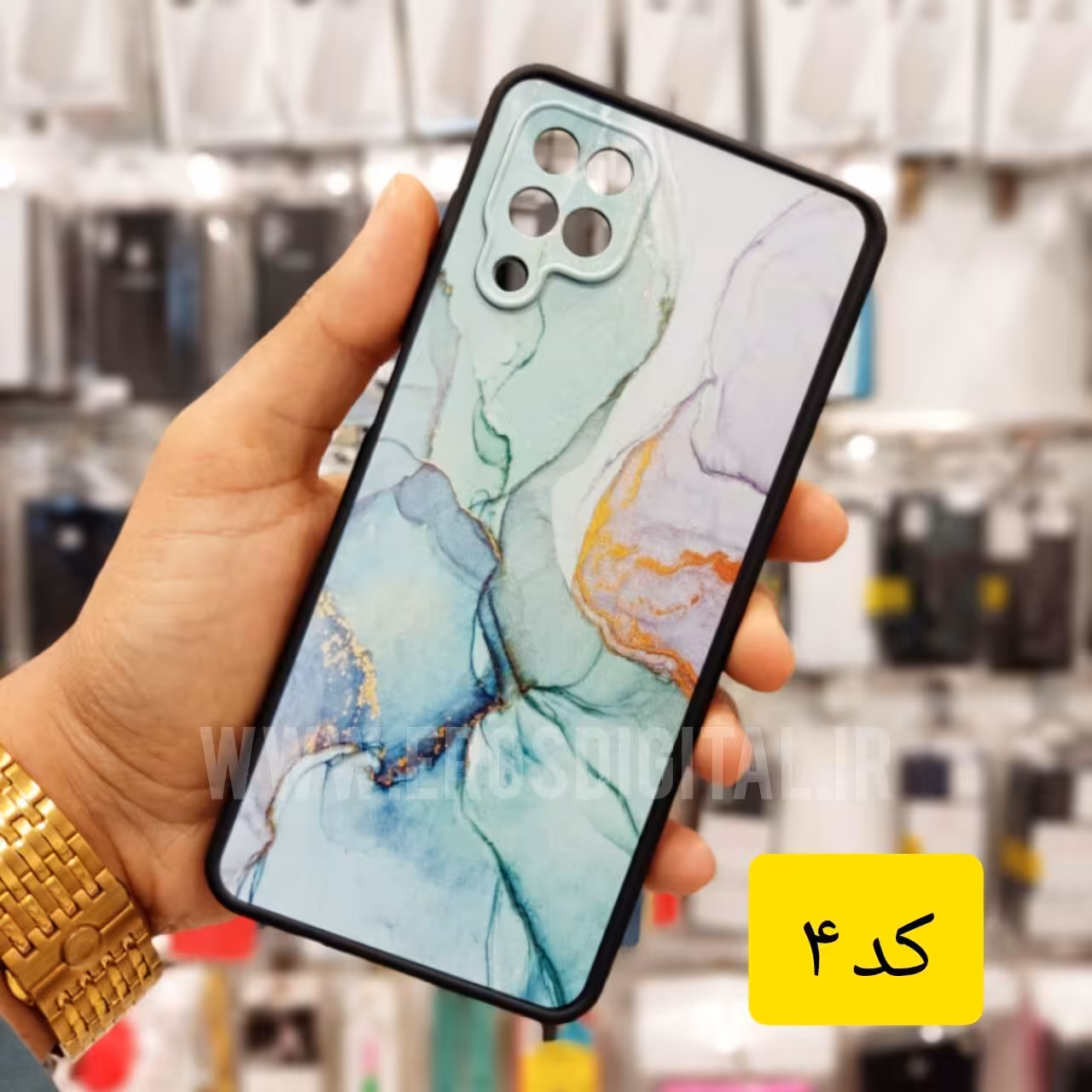 قاب گوشی A12 طرح دار طرح سنگی TPU (محافظ لنز دار) - کد3