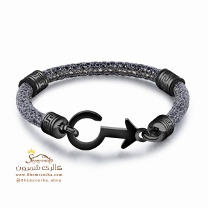 دستبند چرم پوست ماری مشکی BNG397B0 Versace