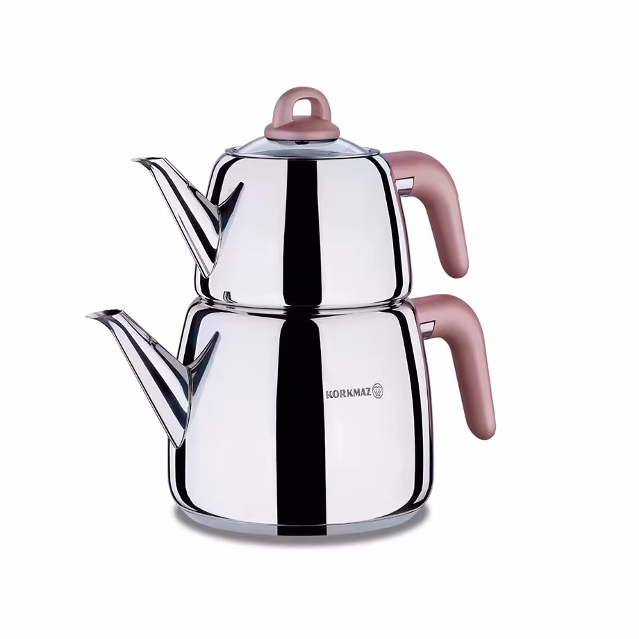 کتری و قوری کرکماز مدل Bella A045 کد 02-045 رنگ رزگلد