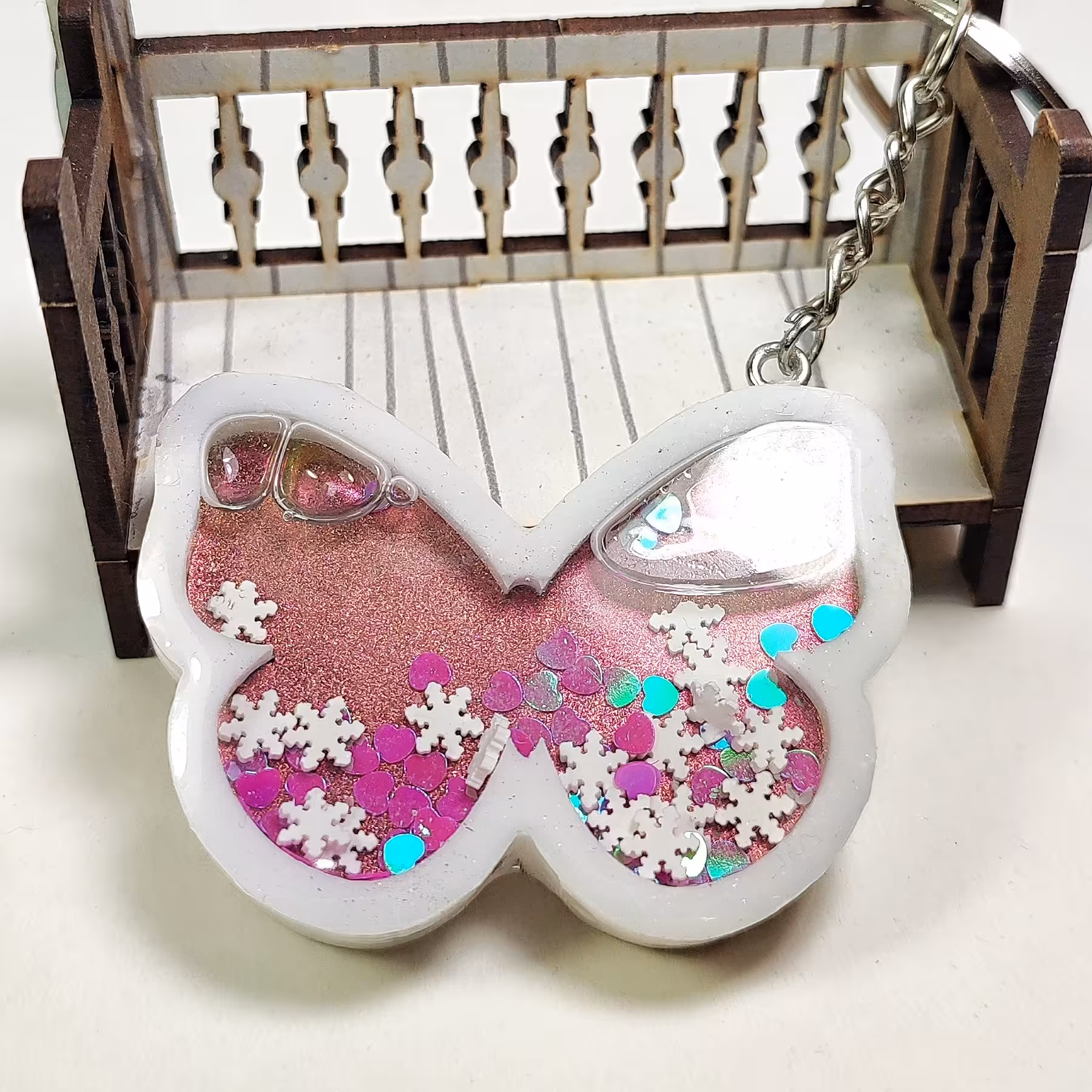 سرکلیدی پروانه آکواریومی رزینی