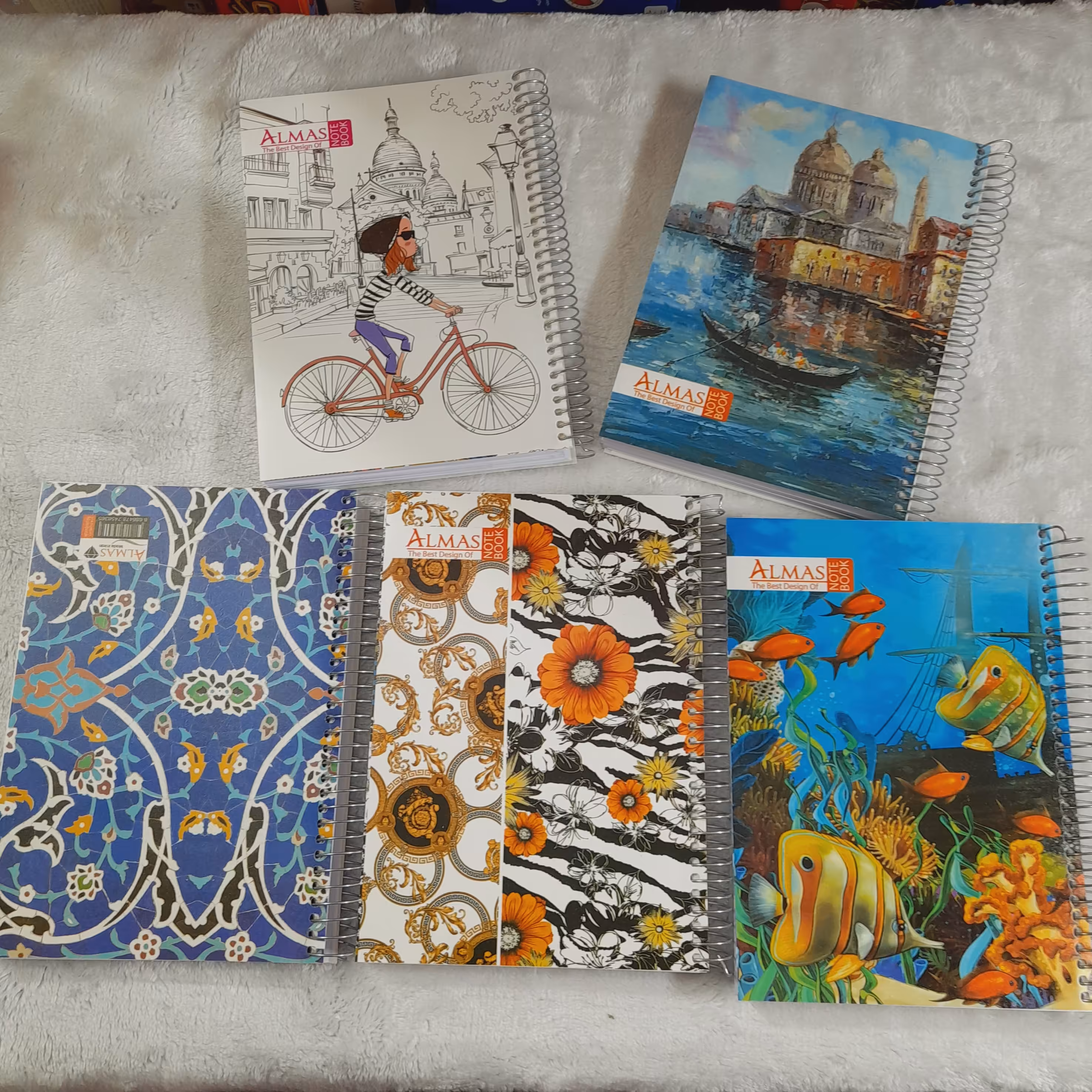 دفترفانتزی 200برگ  خط آبی کاغذ70گرمی