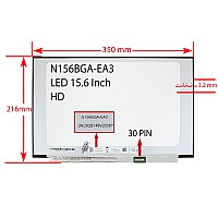 ال ای دی لپ تاپ 15.6 Innolux N156BGA-EA3 REV C6 نازک مات 30 پین HD بدون جاپیچ 350x216x3.2mm