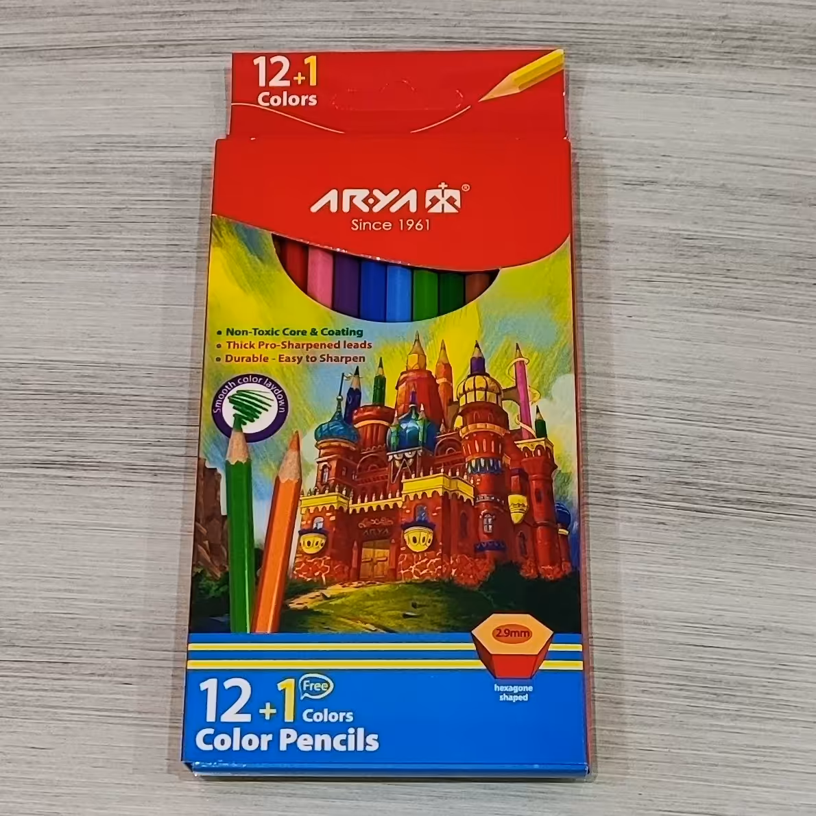 مداد رنگی12رنگ آریا(همراه1مداد رایگان)