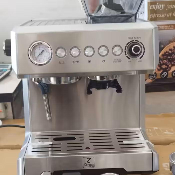 اسپرسو ساز صنعتی زیگما با اسیاب 20 بار 1350 وات اورجینال و اصل بسیار با کیفیت
