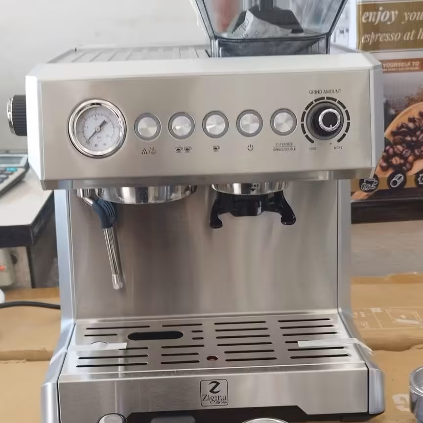 اسپرسو ساز صنعتی زیگما با اسیاب 20 بار 1350 وات اورجینال و اصل بسیار با کیفیت