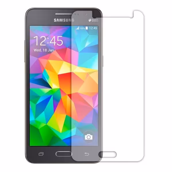پک دو عددی گلس شیشه ای شفاف گوشی سامسونگ Grand prime و J2 prime و G530