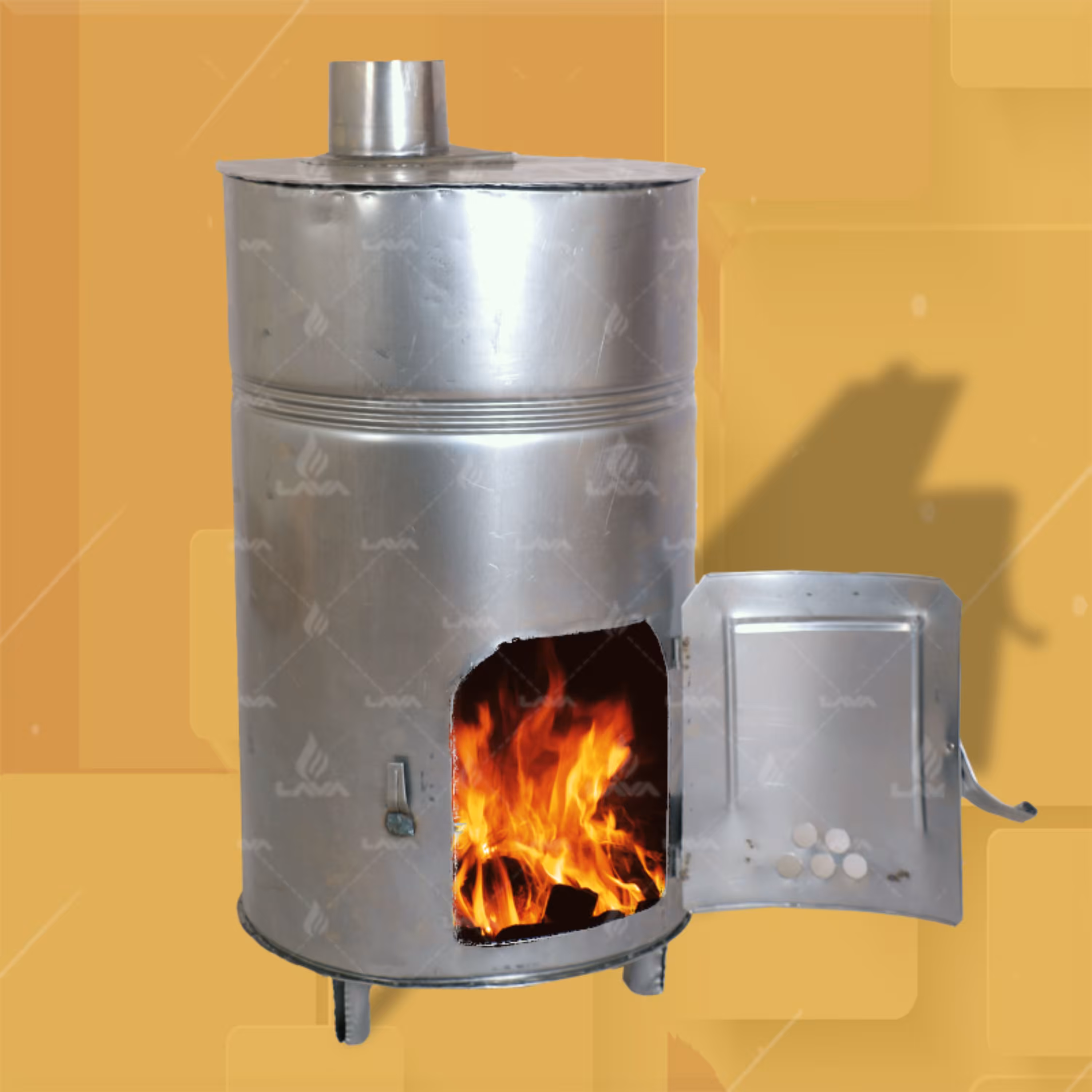 بخاری هیزمی گرد با مقاومت بالا در برابر حرارت