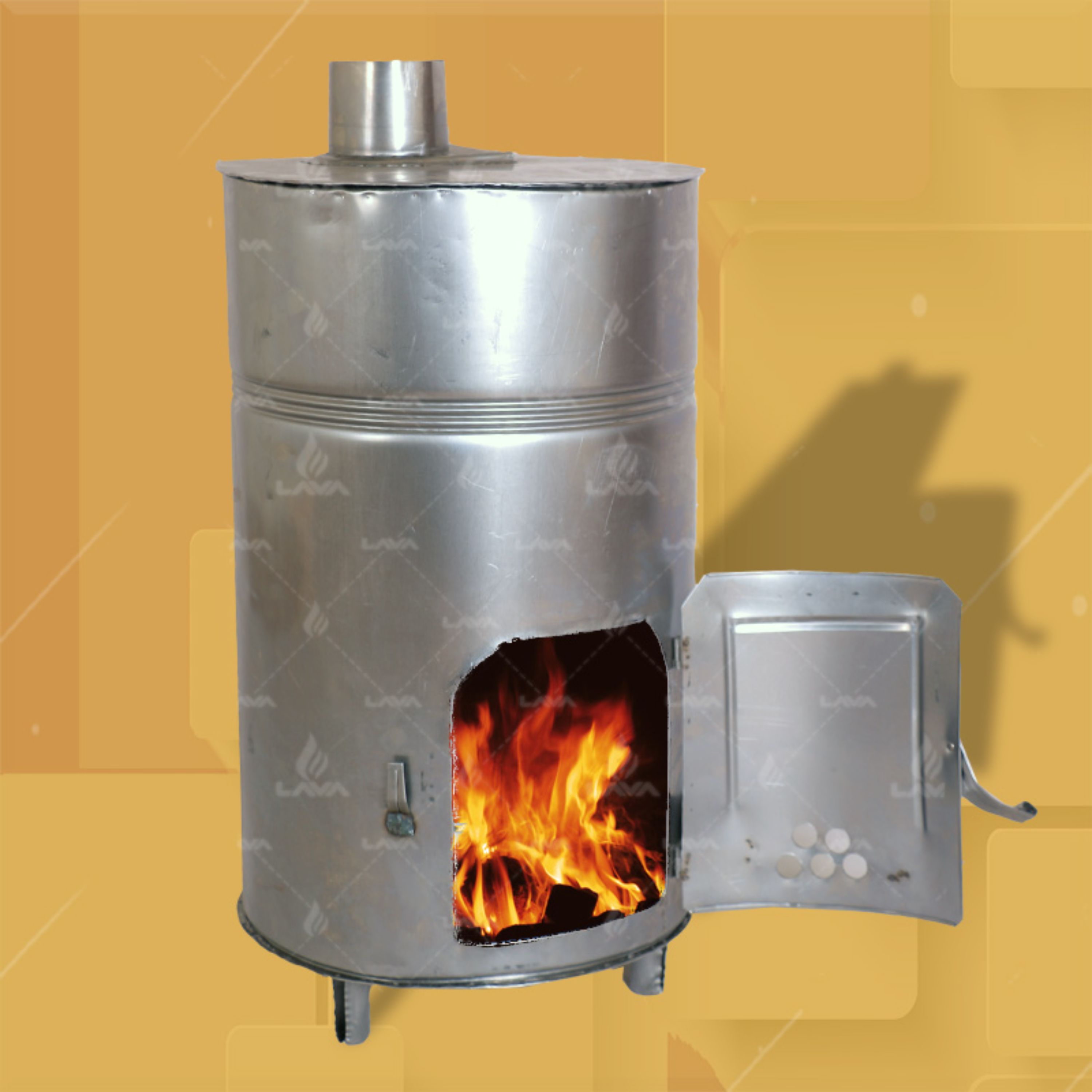 بخاری هیزمی گرد با مقاومت بالا در برابر حرارت