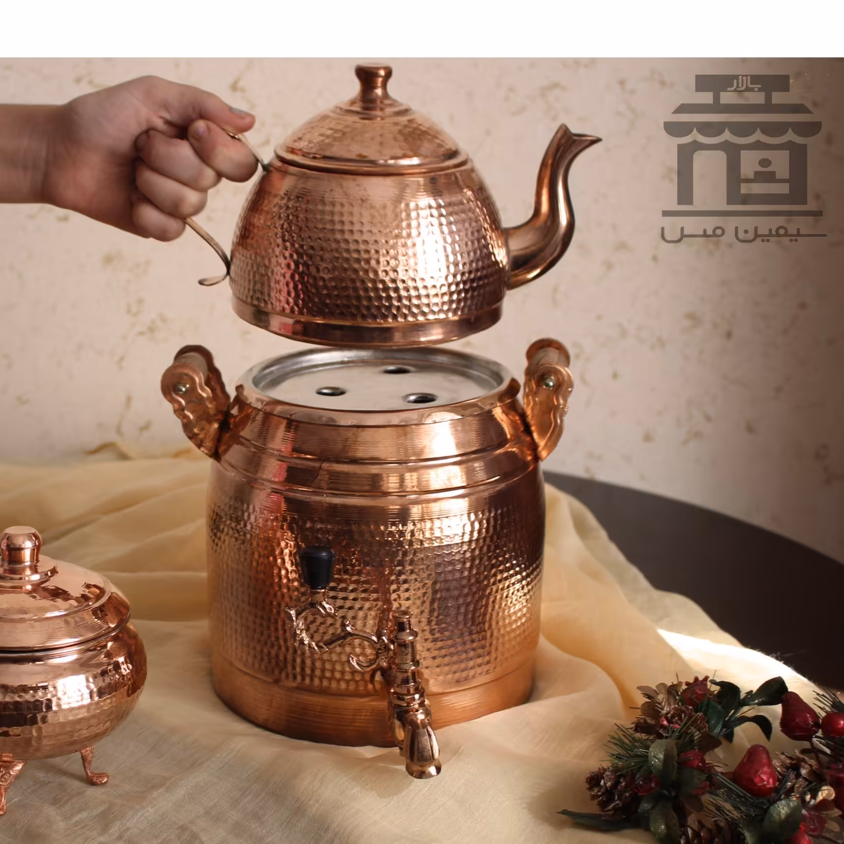 کتری و قوری مسی