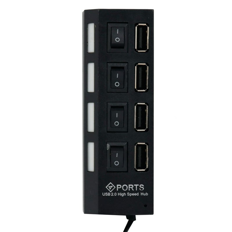 هاب 4Port USB20 کلید دار کیفیت خوب مناسب لپ تاپ و کامپیوتر و تلویزیون