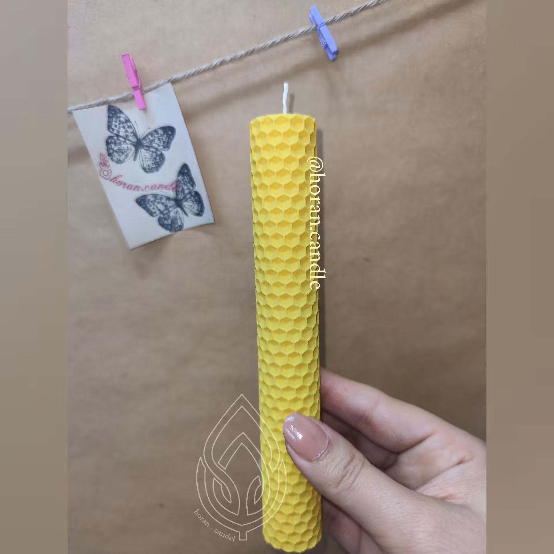 شمع قلمی  ارگانیک موم عسل کادویی هدیه با سوختی بالا در رنگبندی مطابق سلیقه شما صنایع دستی