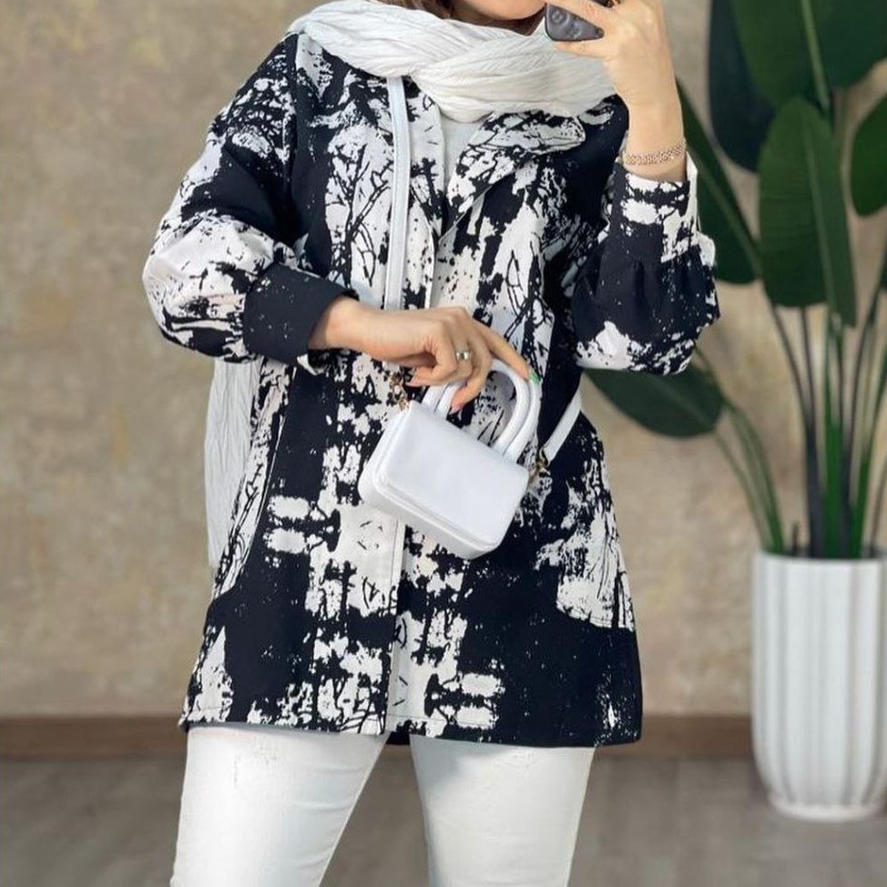 مانتو کتی نازنین جنس کتان ترگال فری سایز 36تا46 